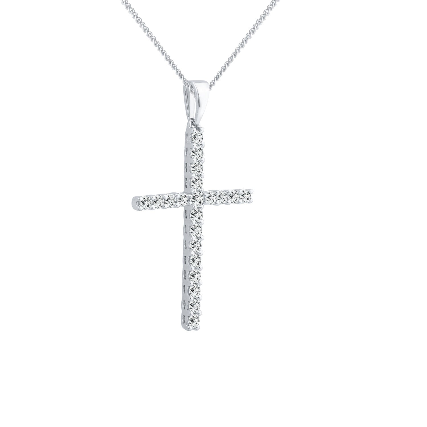 18CT Diamond Cross Pendant - The Classic Jewellers