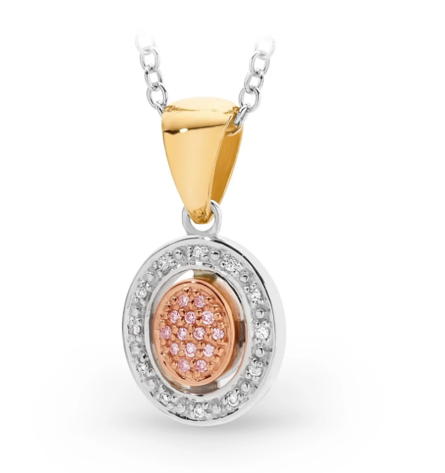 PINK CAVIAR DIAMOND | Alea Oval pendant - The Classic Jewellers