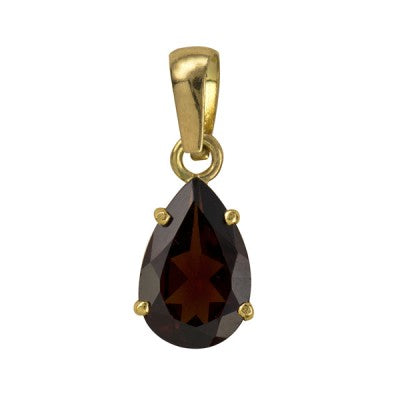 January Birthstone Garnet Teardrop Pendant - The Classic Jewellers
