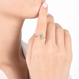 Flower Peridot Diamond Ring - The Classic Jewellers