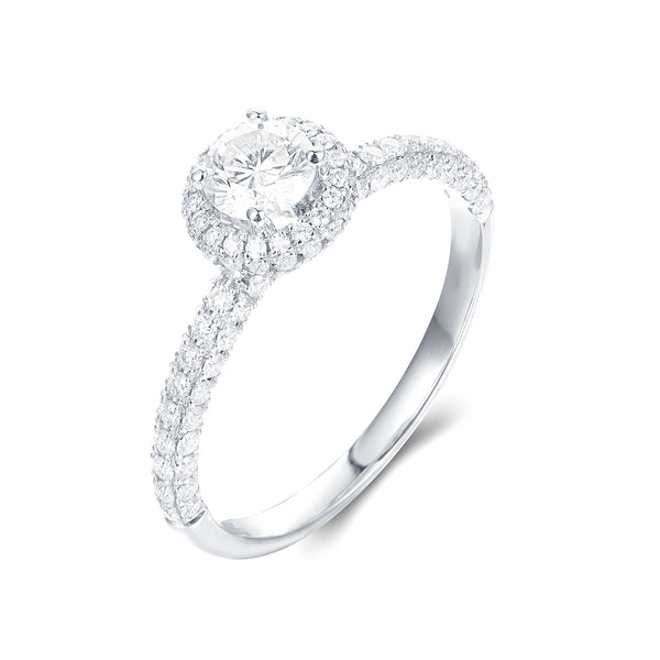 Melanie | Petite Halo Engagement Ring - The Classic Jewellers