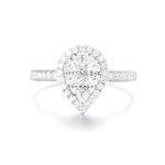 Eugenia | Pear Halo Engagement Ring - The Classic Jewellers
