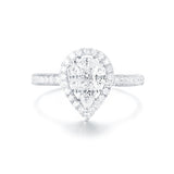 Eugenia | Pear Halo Engagement Ring - The Classic Jewellers
