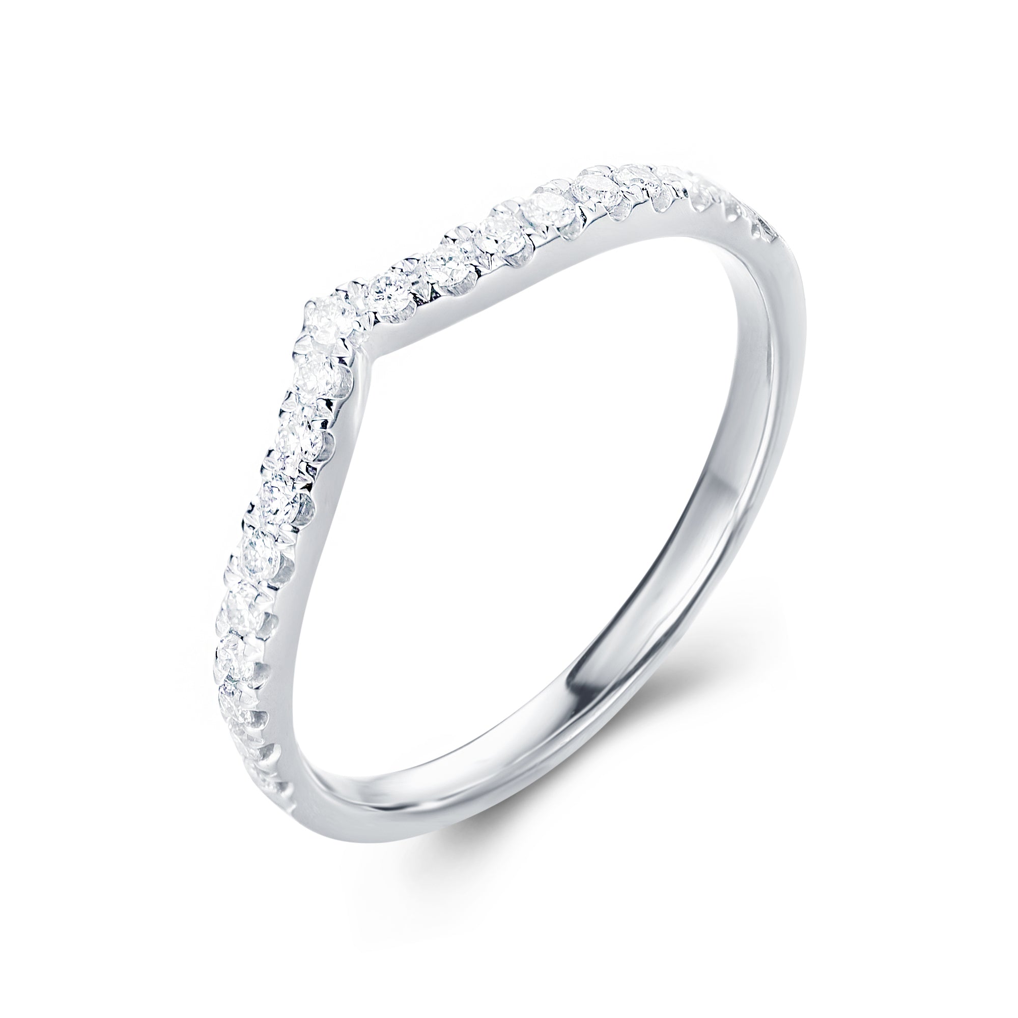 Curved Diamond Infinity Wedding Band - The Classic Jewellers