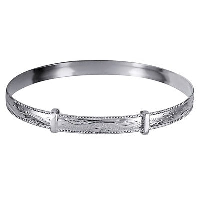 Rope Edge Engraved Bangle - The Classic Jewellers