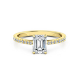 Beatrice | Emerald cut cathedral set engagement ring - The Classic Jewellers