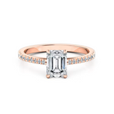 Beatrice | Emerald cut cathedral set engagement ring - The Classic Jewellers