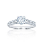 Winifred | Split shank solitaire engagement ring - The Classic Jewellers