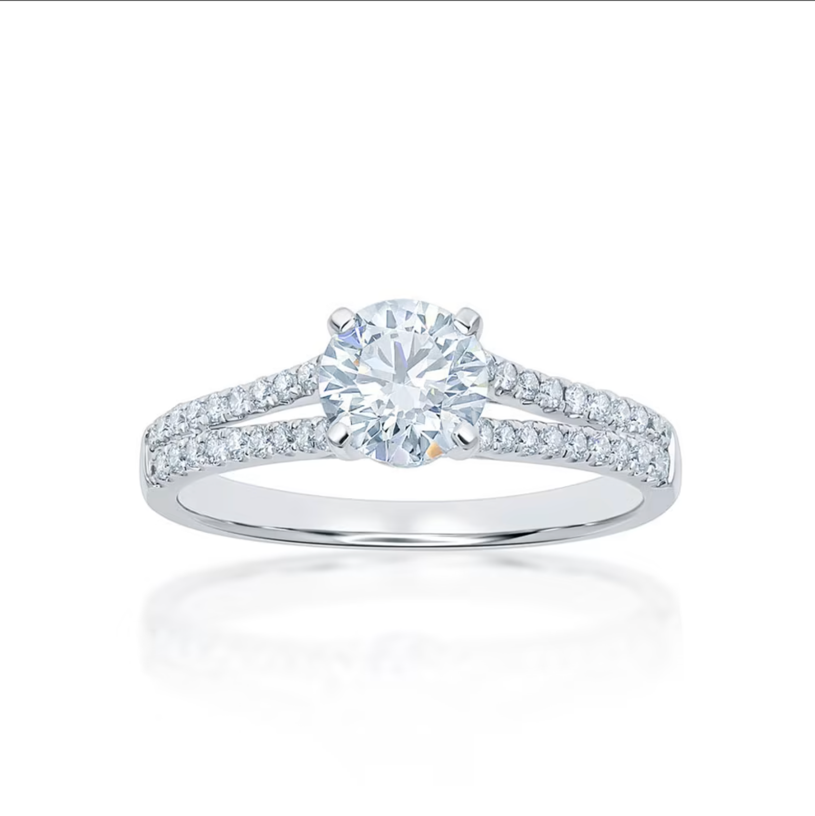 Winifred | Split shank solitaire engagement ring - The Classic Jewellers
