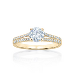 Winifred | Split shank solitaire engagement ring - The Classic Jewellers
