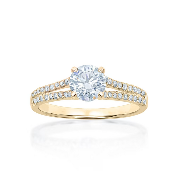 Winifred | Split shank solitaire engagement ring - The Classic Jewellers