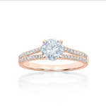 Winifred | Split shank solitaire engagement ring - The Classic Jewellers