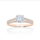 Winifred | Split shank solitaire engagement ring - The Classic Jewellers