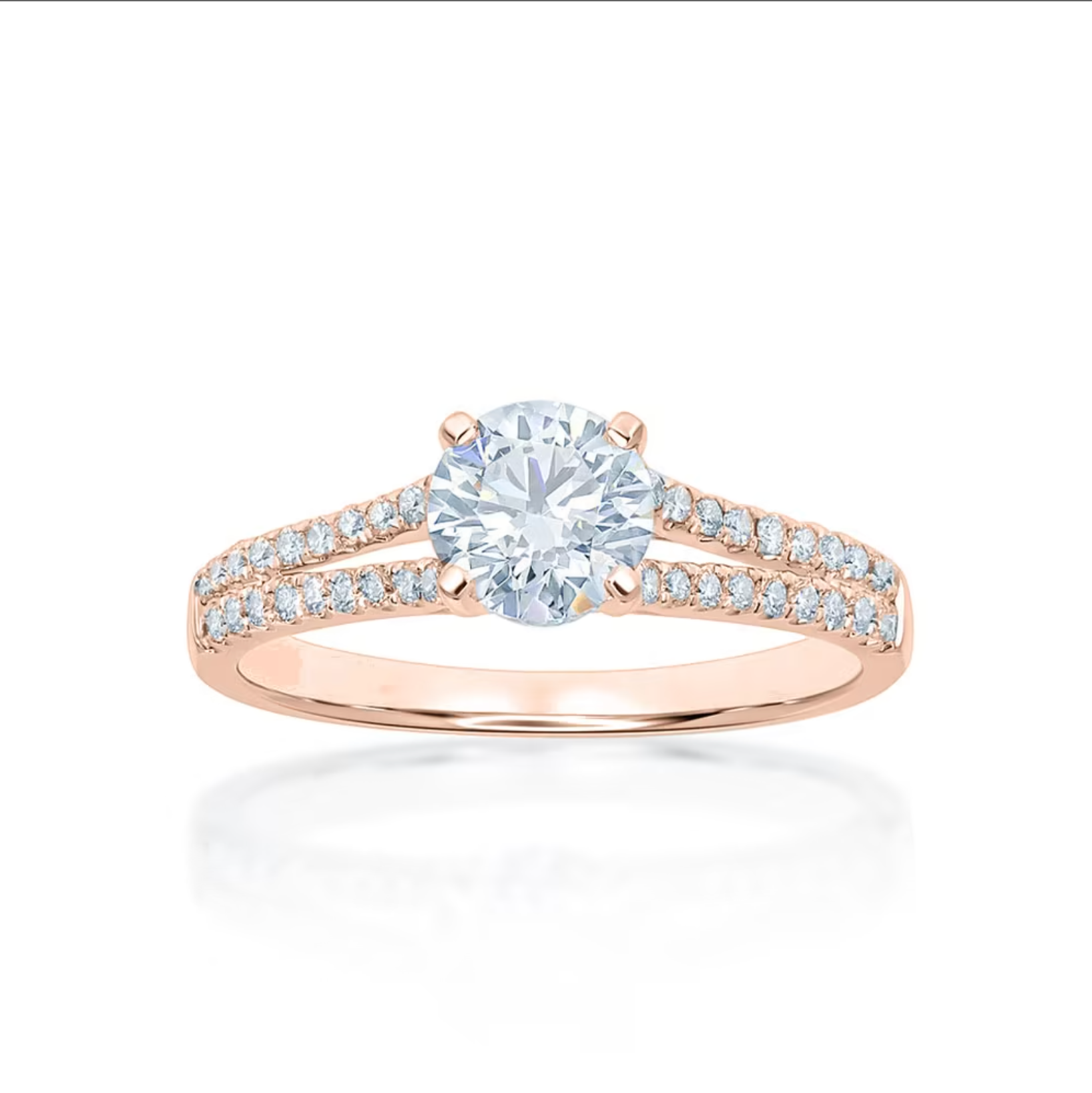 Winifred | Split shank solitaire engagement ring - The Classic Jewellers