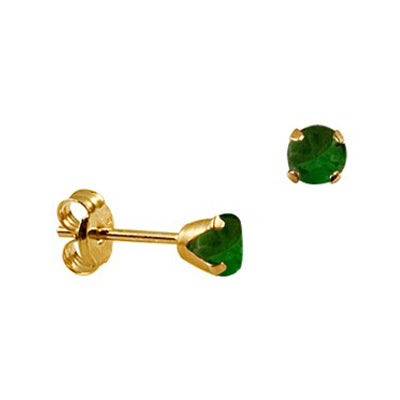 May Birthstone Emerald Studs - The Classic Jewellers