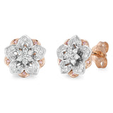 PINK CAVIAR DIAMOND | Flora stud earrings - The Classic Jewellers