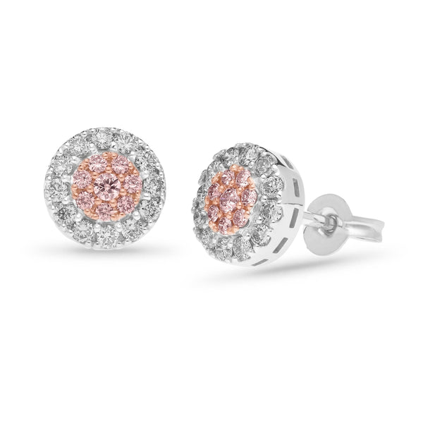 PINK CAVIAR DIAMOND | Cupid cluster stud earrings - The Classic Jewellers