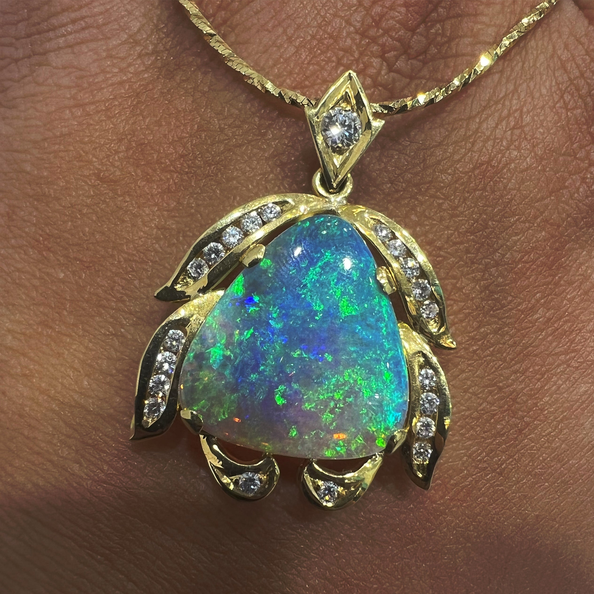 Australian Opal | Tortoise Opal Pendant - The Classic Jewellers
