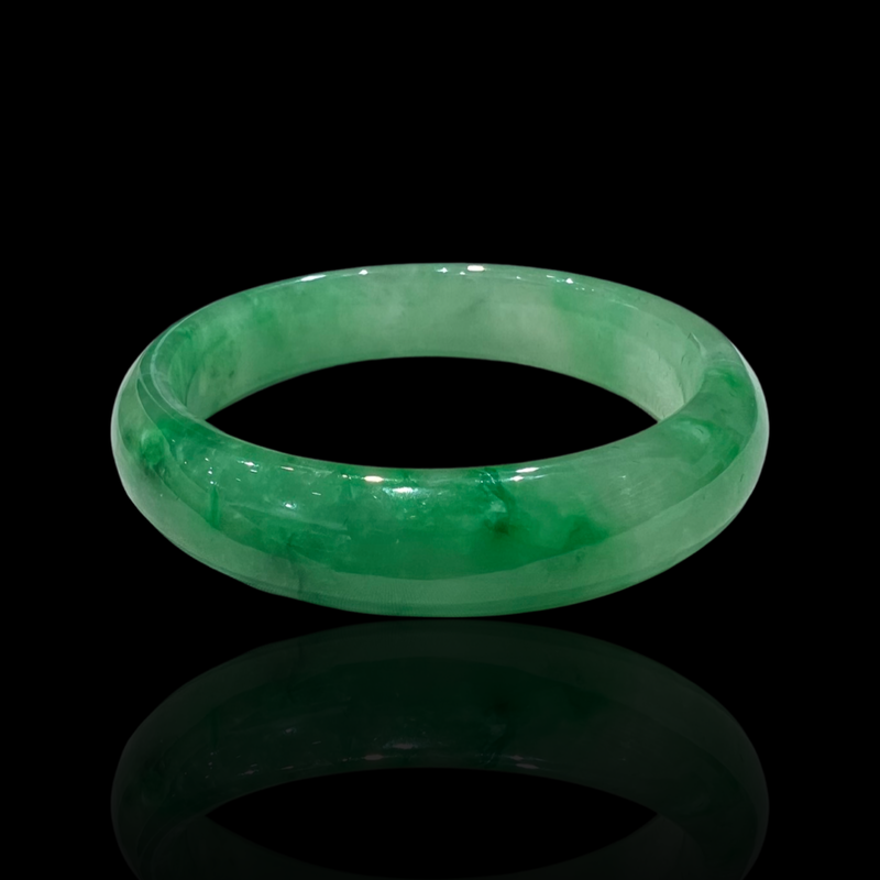 Green apple jade bangle - The Classic Jewellers