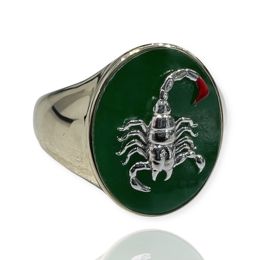 Scorpion Jade Ring - The Classic Jewellers