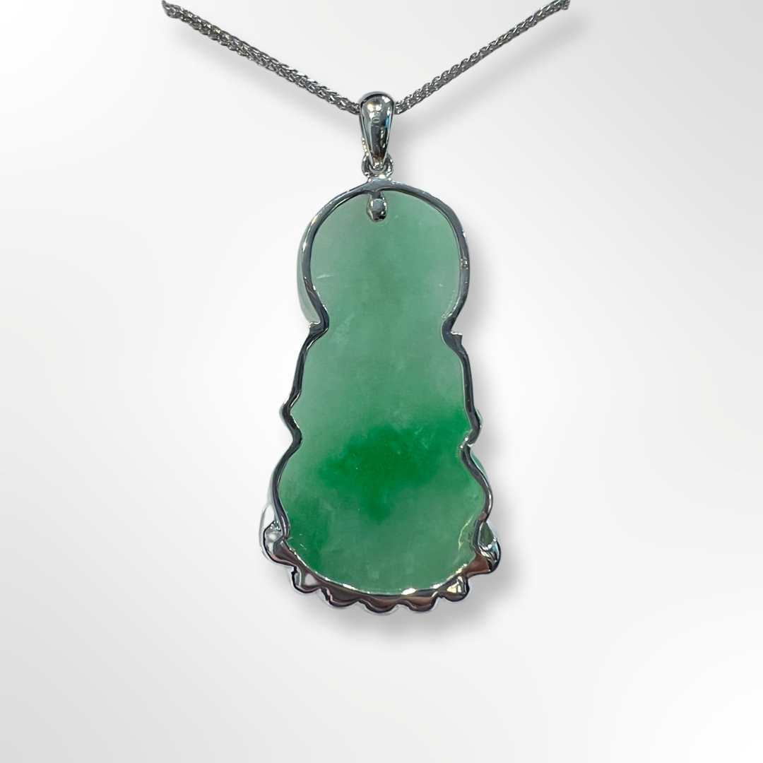 Jade Buddha Necklace - Gold Plated