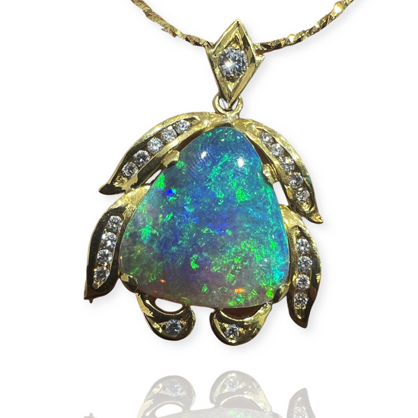 Australian Opal | Tortoise Opal Pendant - The Classic Jewellers