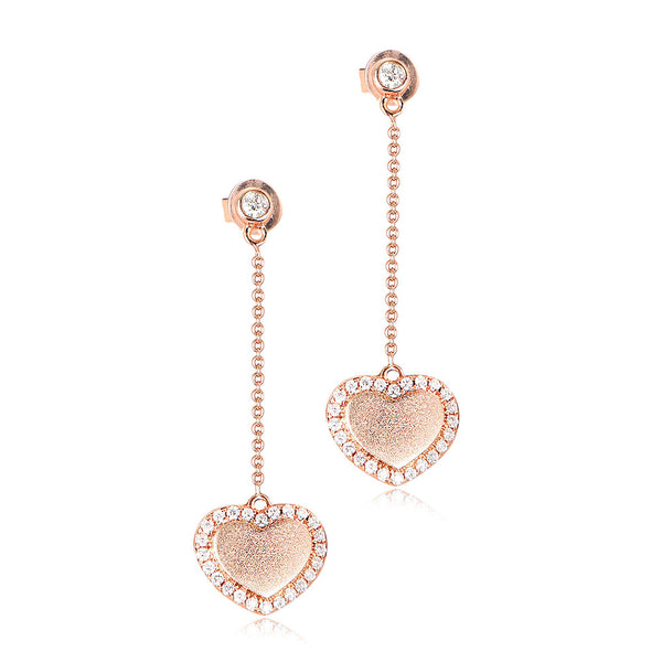 Heart Drop Earrings - The Classic Jewellers