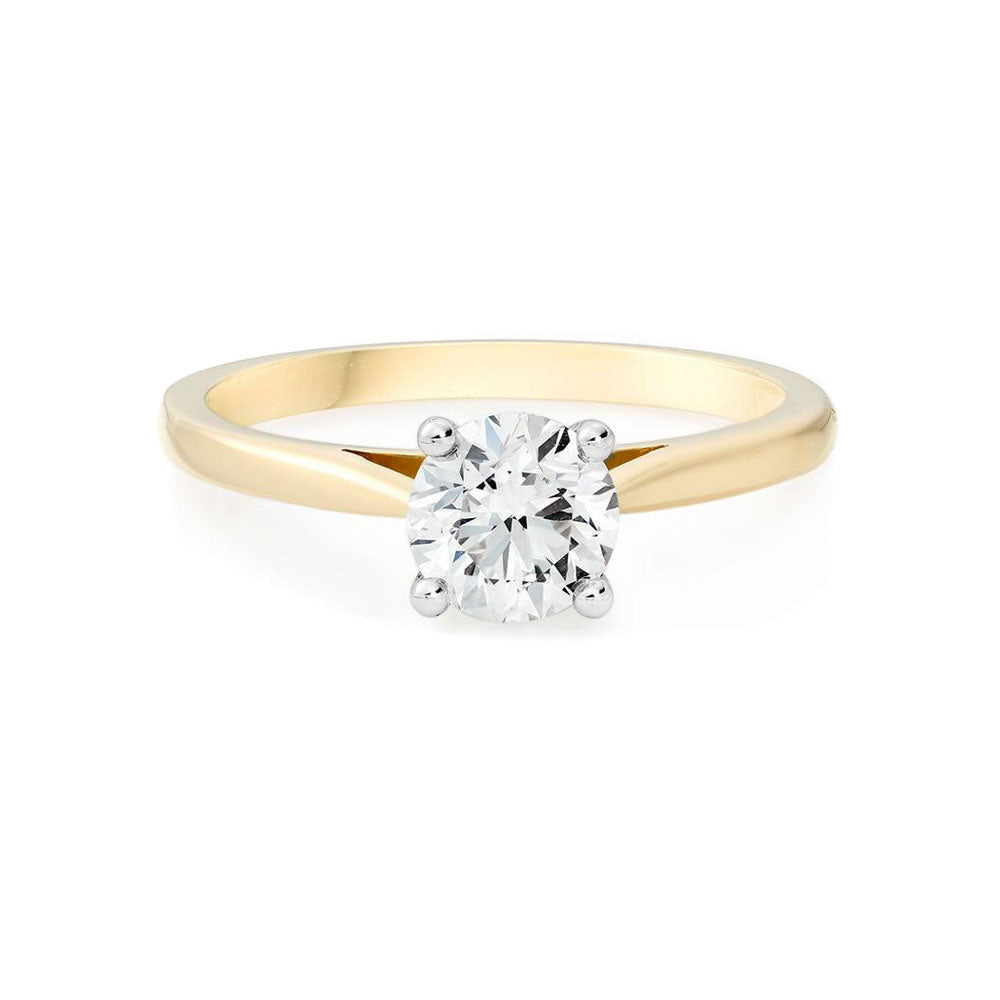 Classic Round Cut 4 Claw Solitaire Knife Edge | Adelaide Engagement Ring