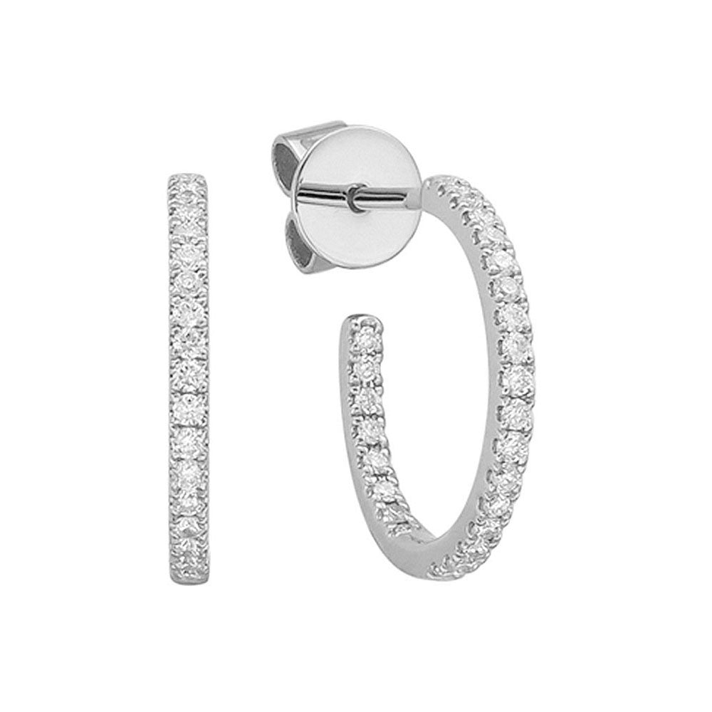 Petite Diamond Hoops Earrings - The Classic Jewellers