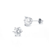 Six Claw Diamond Stud Earrings - The Classic Jewellers