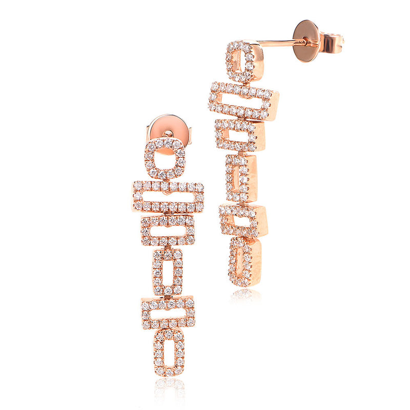 Geometric Diamond Earrings - The Classic Jewellers