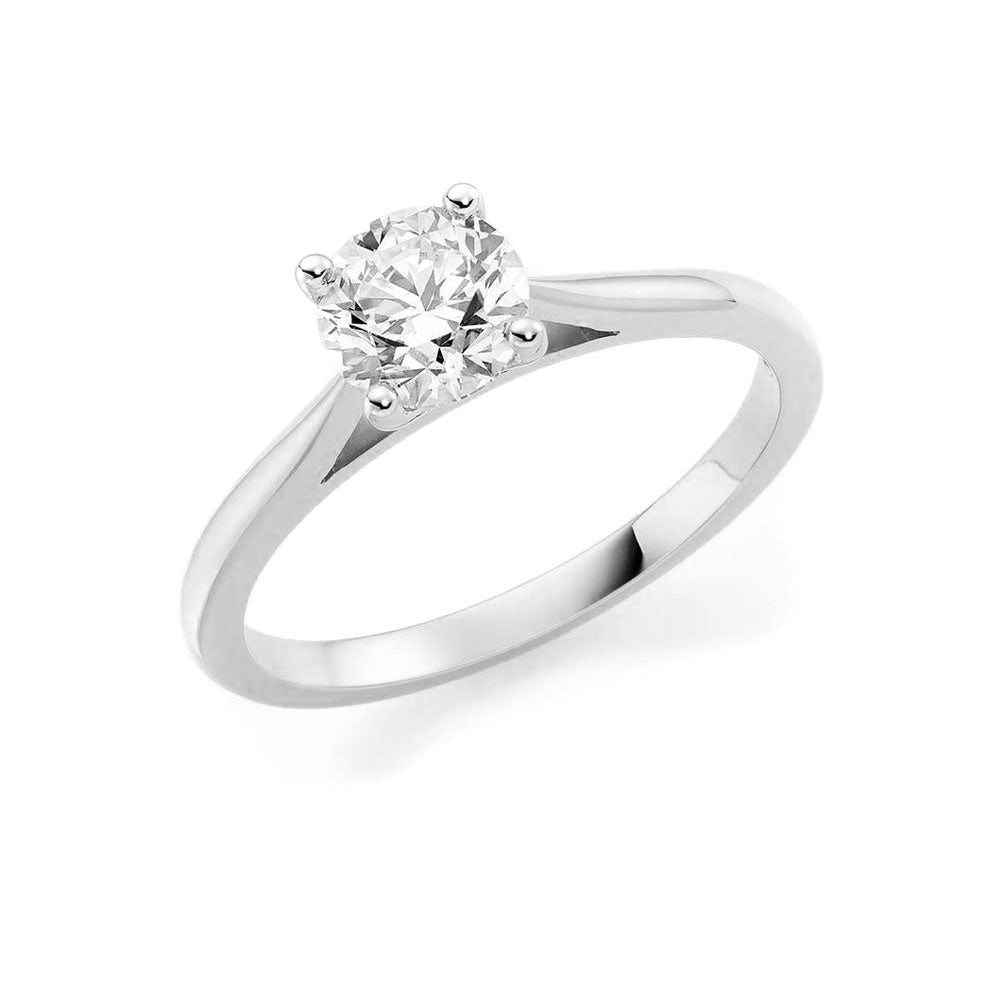 Classic Round Cut 4 Claw Solitaire Knife Edge | Adelaide Engagement Ring