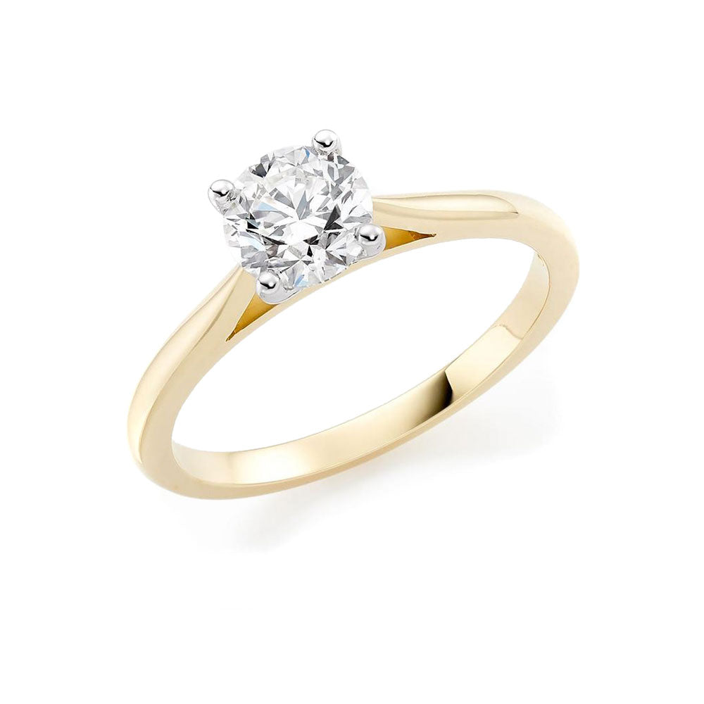 Classic Round Cut 4 Claw Solitaire Knife Edge | Adelaide Engagement Ring