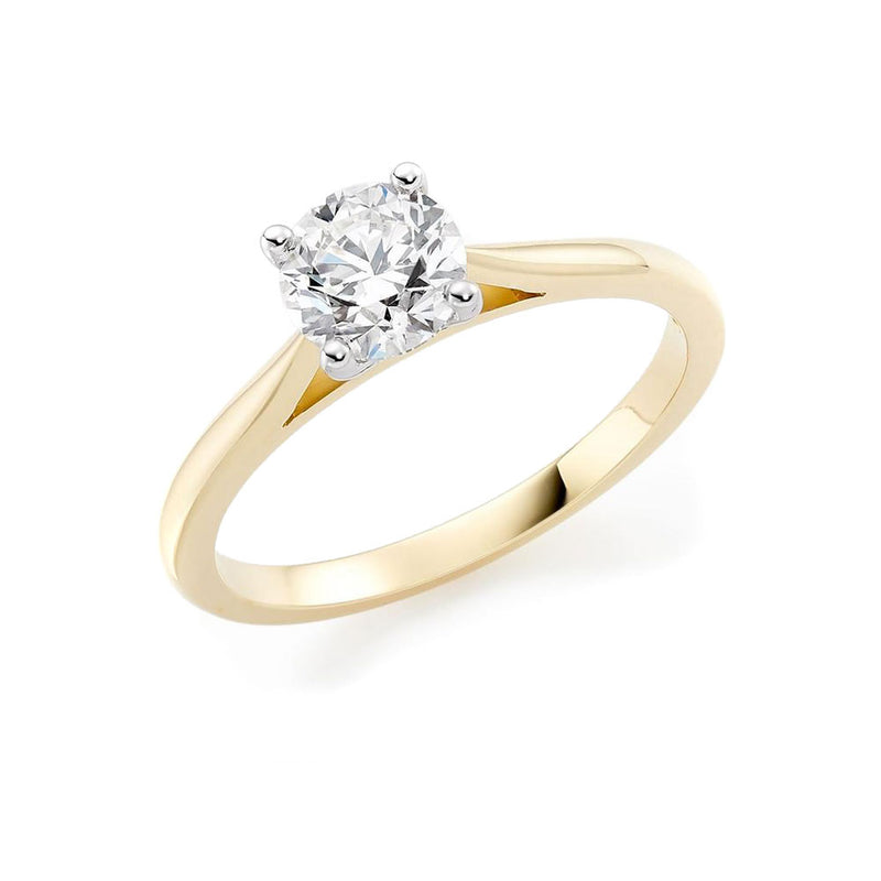 Classic Round Cut 4 Claw Solitaire Knife Edge | Adelaide Engagement Ring