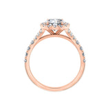 Philippa | Halo Engagement Ring with Split Band - The Classic Jewellers
