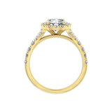 Philippa | Halo Engagement Ring with Split Band - The Classic Jewellers