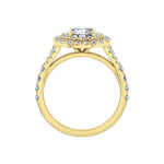 Phoebe | Double Halo Round Cut Split Band Engagement Ring - The Classic Jewellers