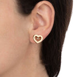 Gold and Diamond Heart Earrings - The Classic Jewellers