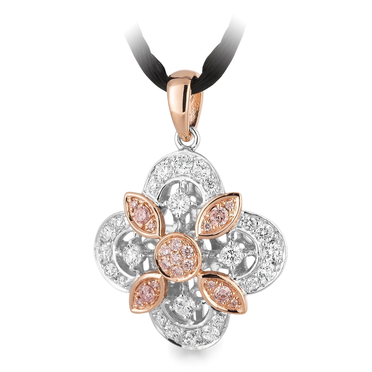 PINK CAVIAR DIAMOND | Prairie Floral Pendant - The Classic Jewellers