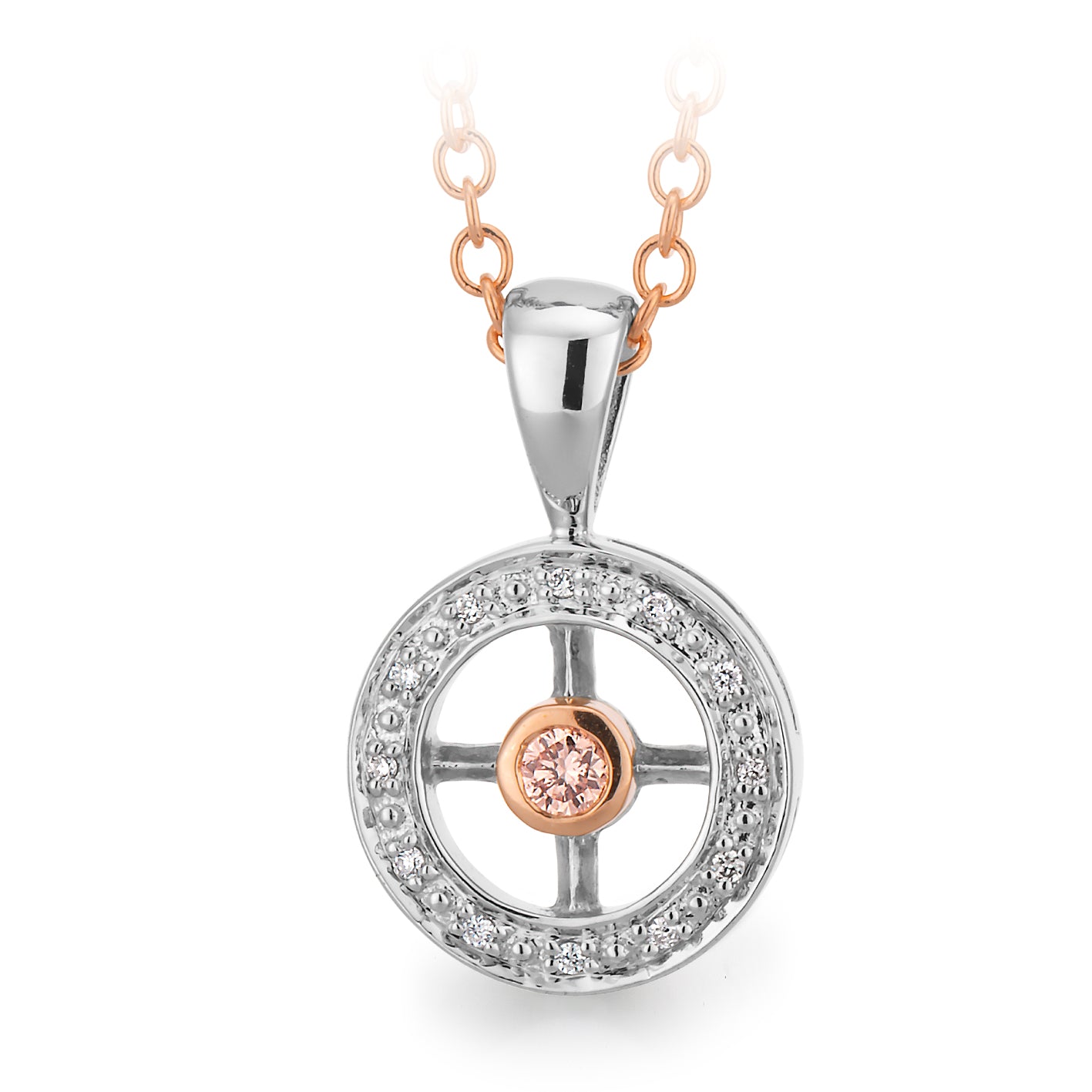 PINK CAVIAR DIAMOND | Compton Oval pendant - The Classic Jewellers