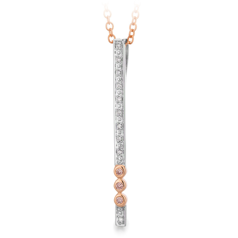 PINK CAVIAR DIAMOND | Ava Bar Pendant - The Classic Jewellers