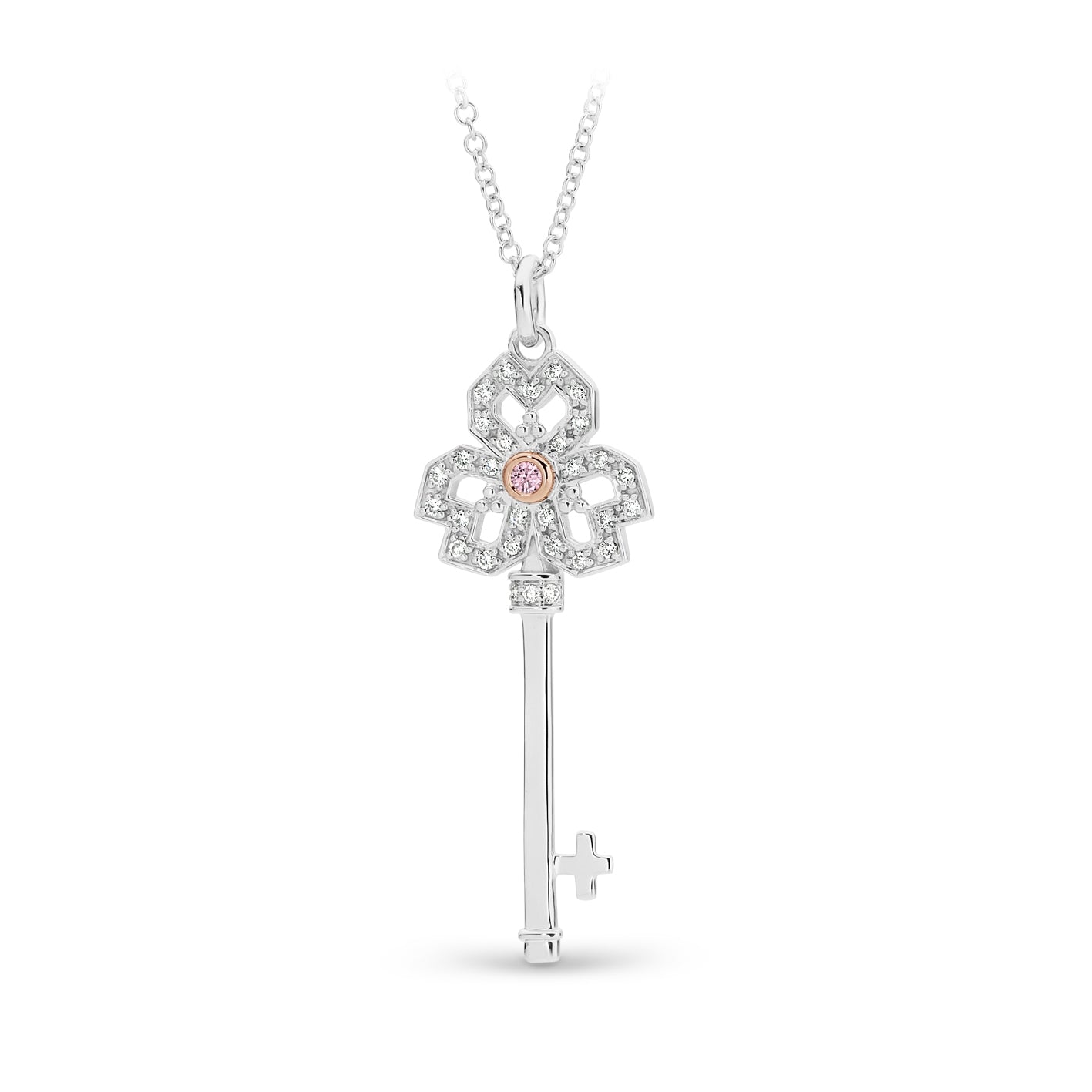 PINK CAVIAR DIAMOND | Freyja Key Pendant - The Classic Jewellers