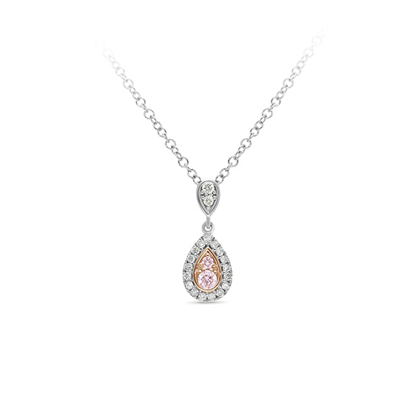 PINK CAVIAR DIAMOND | Daphne teardrop Pendant - The Classic Jewellers