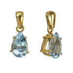 December Birthstone Blue Topaz Teardrop Pendant - The Classic Jewellers