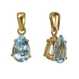 December Birthstone Blue Topaz Teardrop Pendant - The Classic Jewellers