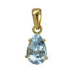 December Birthstone Blue Topaz Teardrop Pendant - The Classic Jewellers