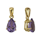 February Birthstone Amethyst Teardrop Pendant - The Classic Jewellers