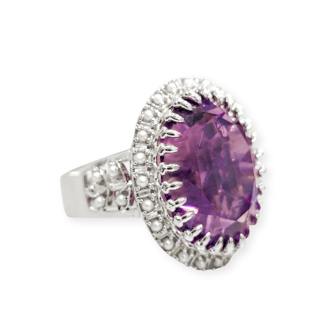 Vintage Claw Set Amethyst Ring - The Classic Jewellers