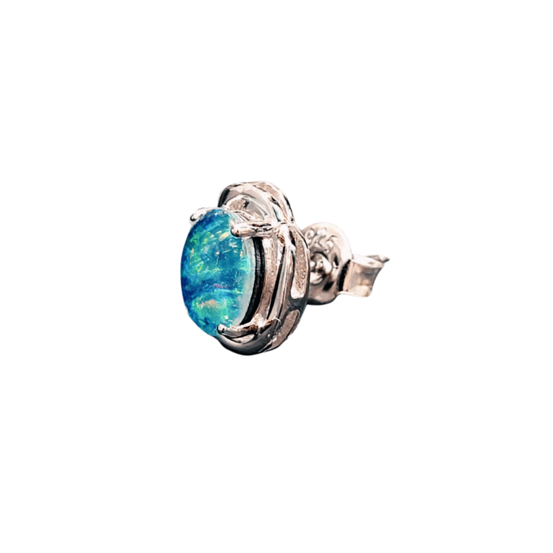 Australian Opal | Juliette Sterling Silver Stud Earrings - The Classic Jewellers