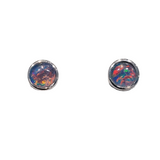 Australian Opal | Adeline Sterling Silver Stud Earrings - The Classic Jewellers